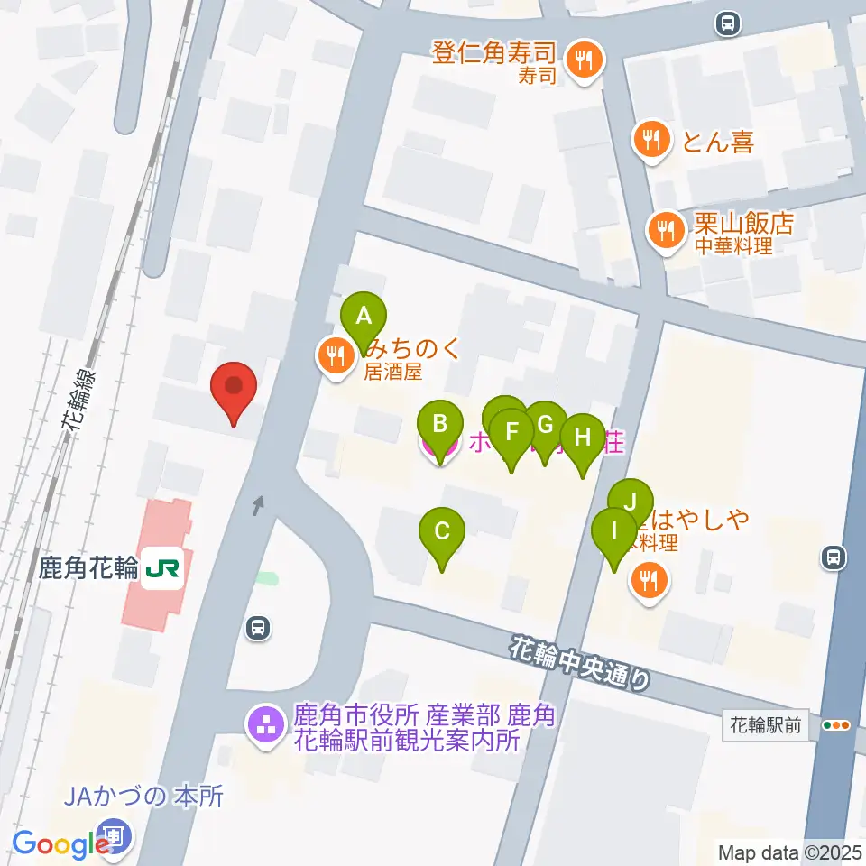 鹿角きりたんぽFM周辺のファミレス・ファーストフード一覧地図