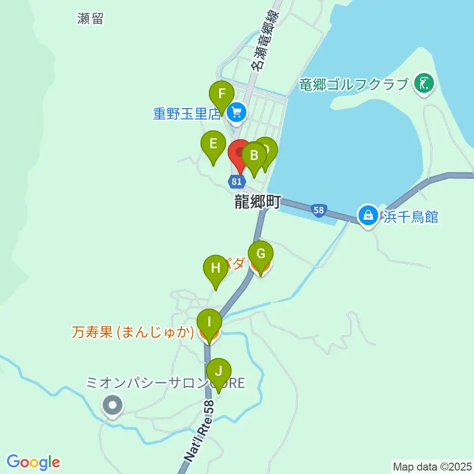 エフエムたつごう周辺のファミレス・ファーストフード一覧地図