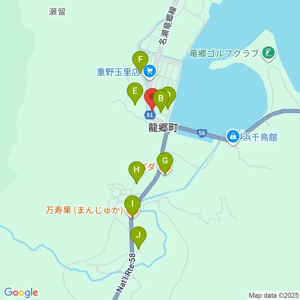 エフエムたつごう周辺のファミレス・ファーストフード一覧地図