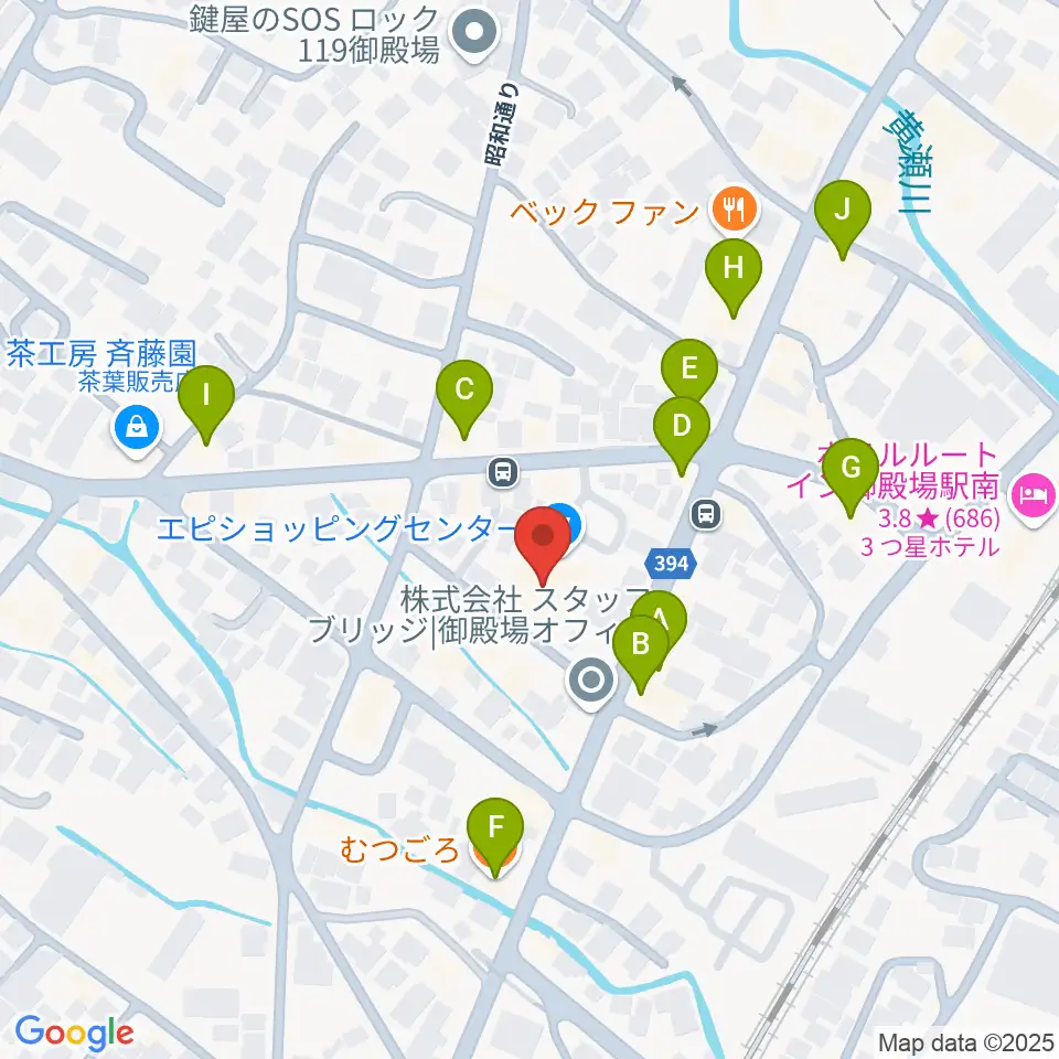 富士山GOGOエフエム周辺のファミレス・ファーストフード一覧地図