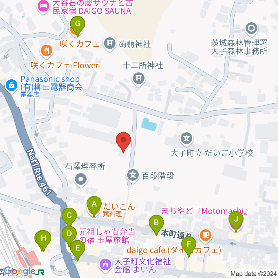 FMだいご周辺のファミレス・ファーストフード一覧地図