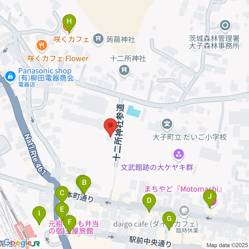FMだいご周辺のファミレス・ファーストフード一覧地図