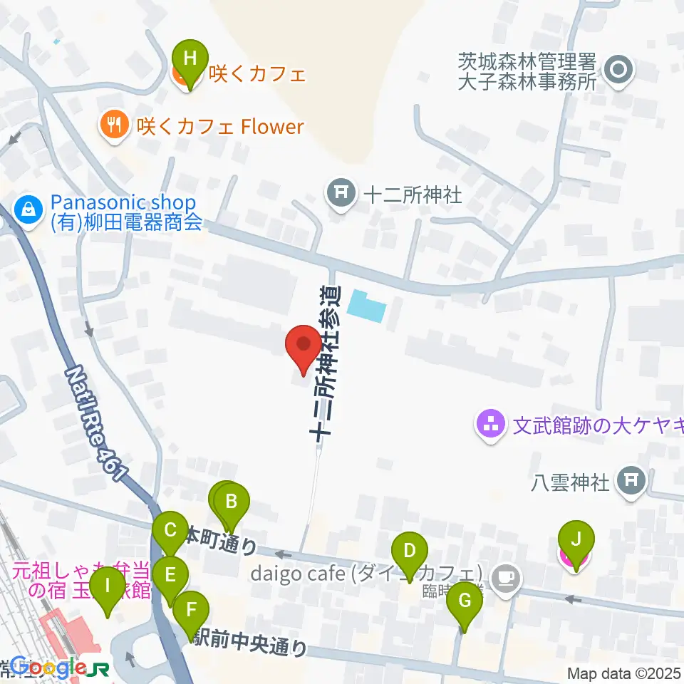 FMだいご周辺のファミレス・ファーストフード一覧地図