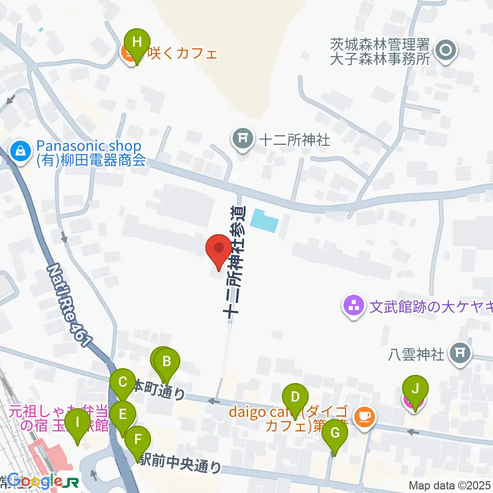FMだいご周辺のファミレス・ファーストフード一覧地図