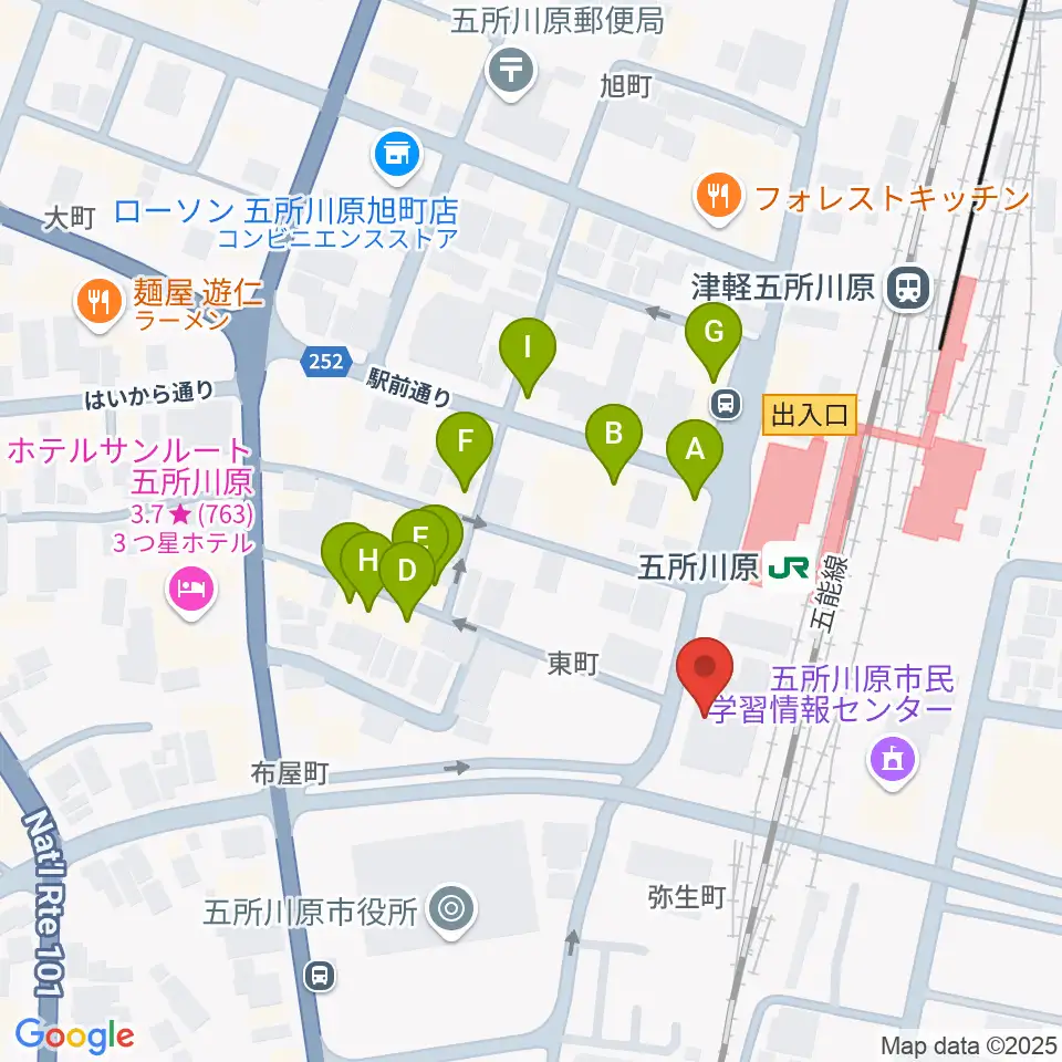 FMごしょがわら Gラジ周辺のファミレス・ファーストフード一覧地図
