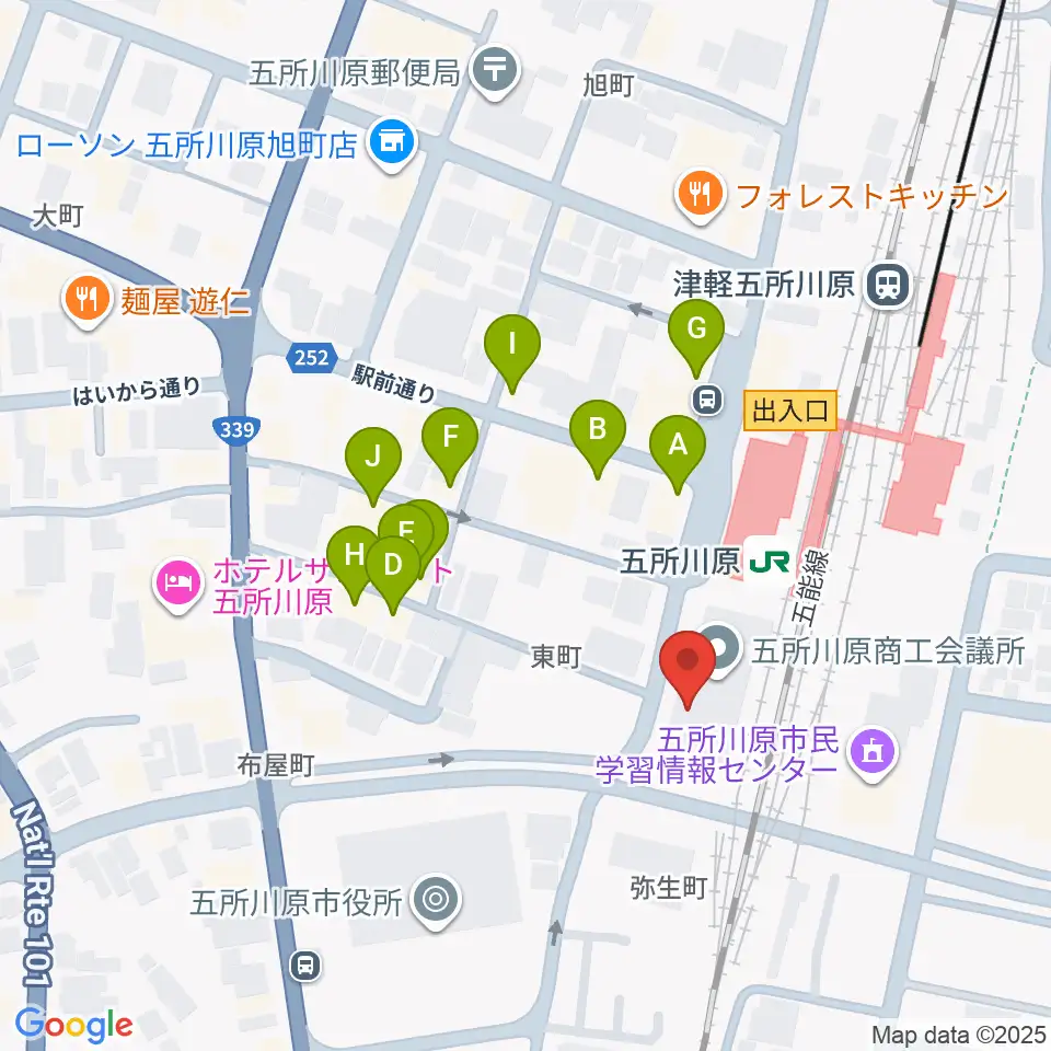 FMごしょがわら Gラジ周辺のファミレス・ファーストフード一覧地図