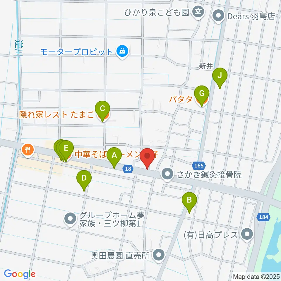 ジ・エンカウンター周辺のファミレス・ファーストフード一覧地図