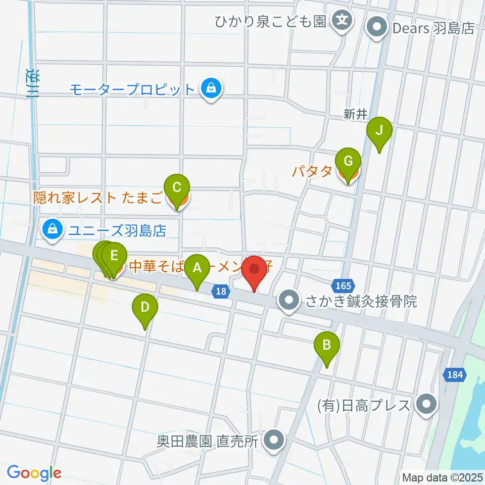 ジ・エンカウンター周辺のファミレス・ファーストフード一覧地図