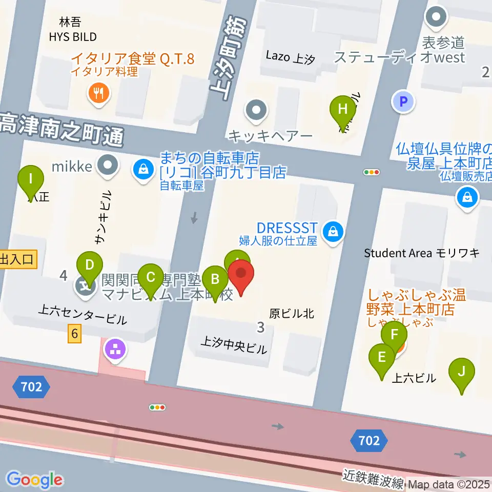 Little Egg Studio周辺のファミレス・ファーストフード一覧地図