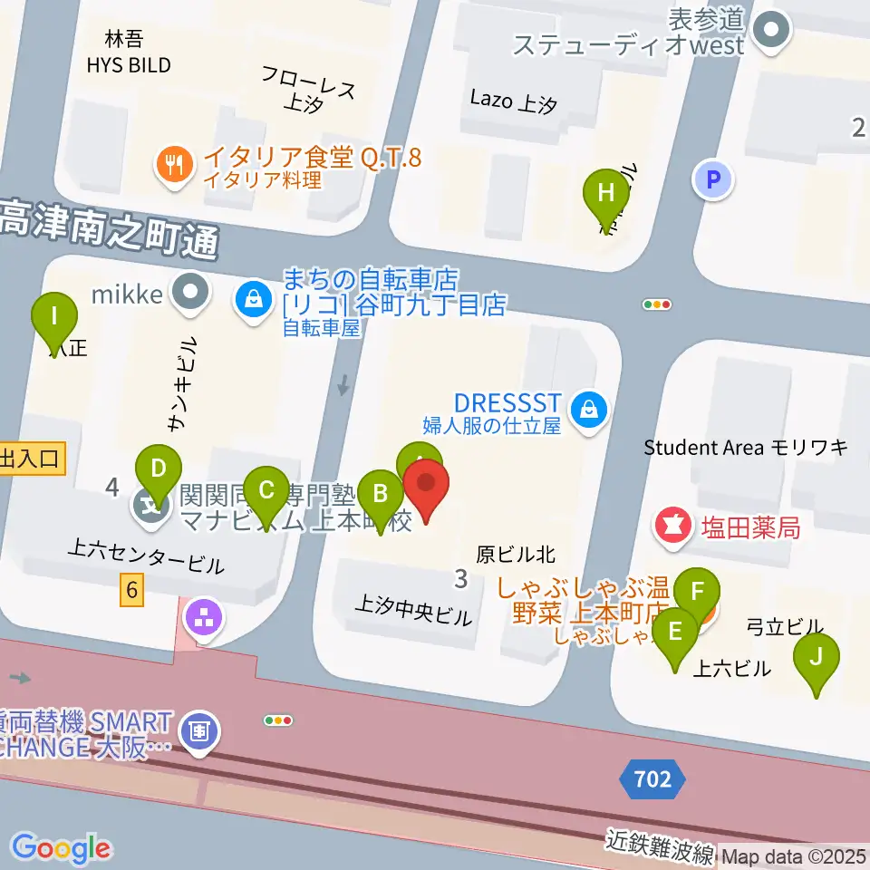 Little Egg Studio周辺のファミレス・ファーストフード一覧地図