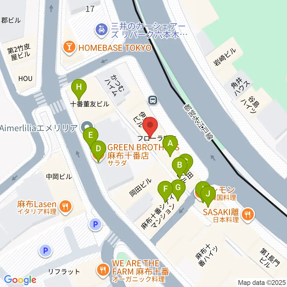 Heard Studio周辺のファミレス・ファーストフード一覧地図