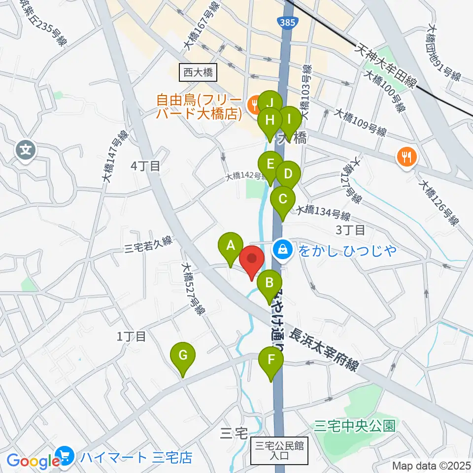 Music Creators Lab.周辺のファミレス・ファーストフード一覧地図