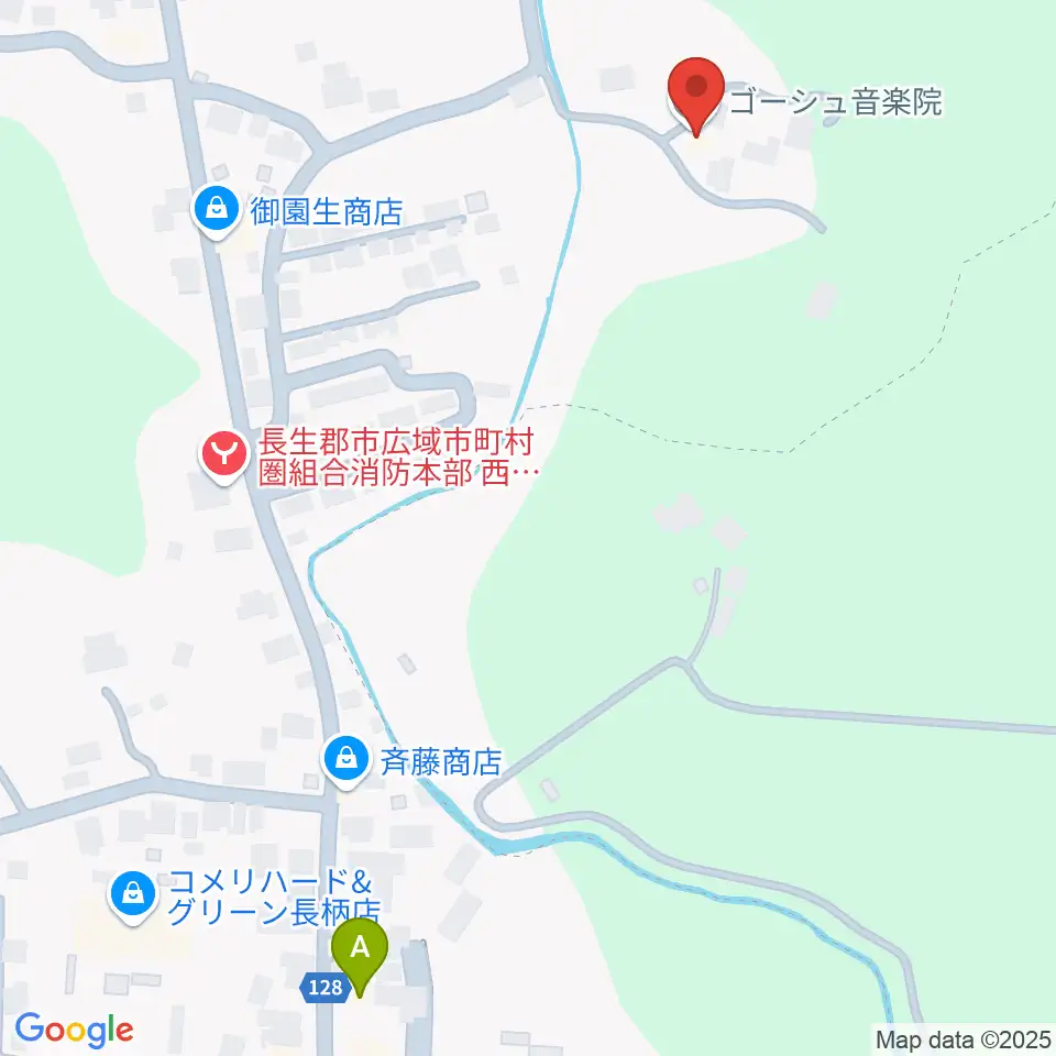 ゴーシュ音楽院周辺のファミレス・ファーストフード一覧地図