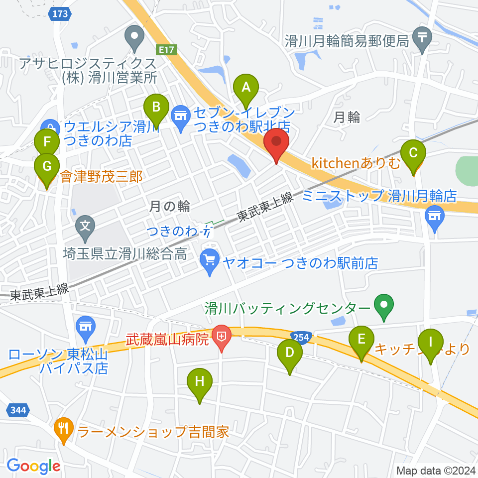 篠崎バイオリン工房周辺のファミレス・ファーストフード一覧地図