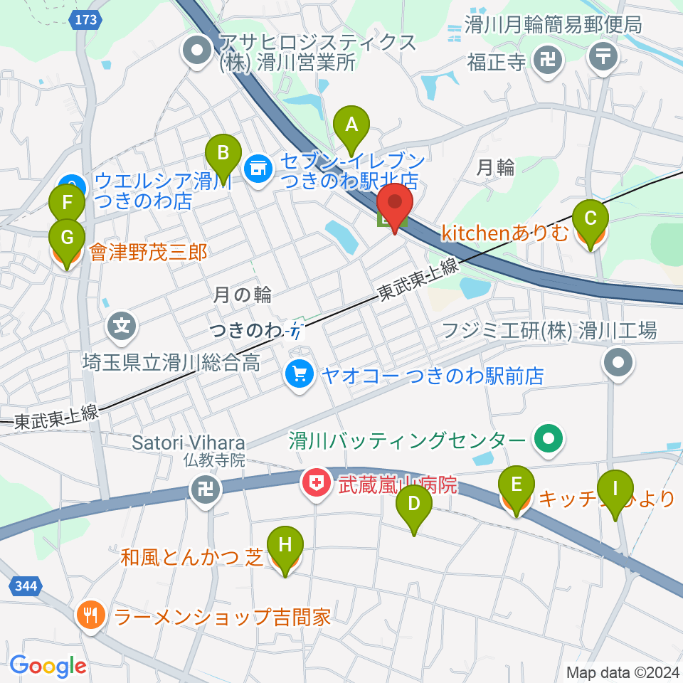 篠崎バイオリン工房周辺のファミレス・ファーストフード一覧地図