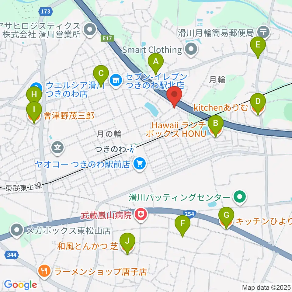 篠崎バイオリン工房周辺のファミレス・ファーストフード一覧地図