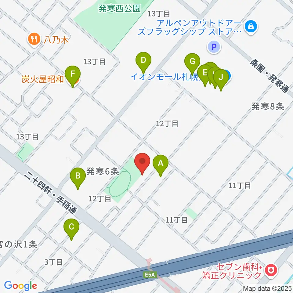 シンフォニカ・スクエア周辺のファミレス・ファーストフード一覧地図