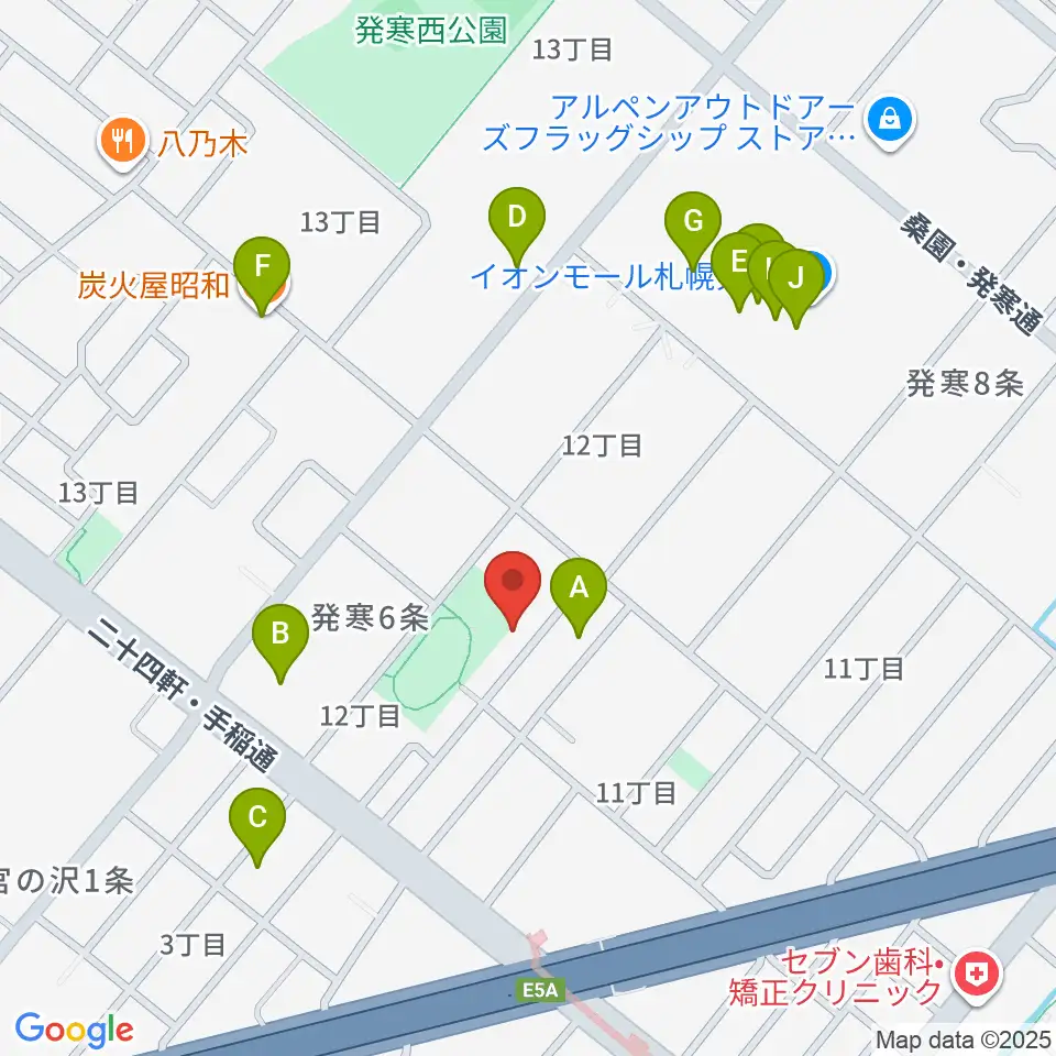 シンフォニカ・スクエア周辺のファミレス・ファーストフード一覧地図
