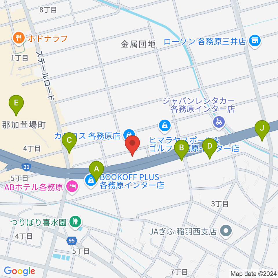 各務原ソルト＆ペッパー周辺のファミレス・ファーストフード一覧地図