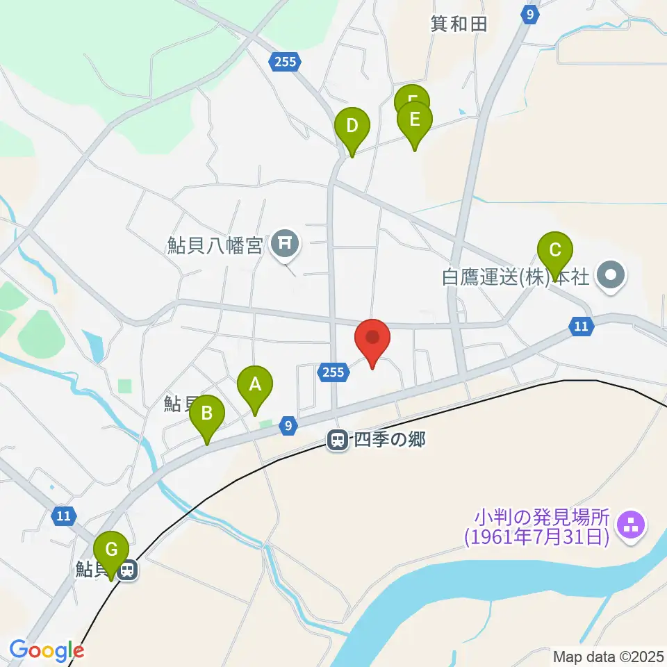 白鷹町文化交流センターあゆーむ周辺のファミレス・ファーストフード一覧地図