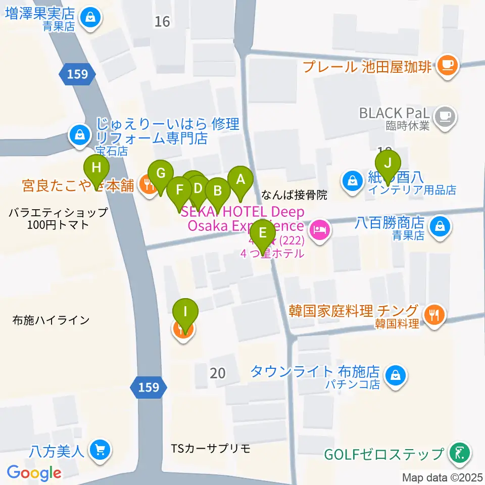 エジプトレコーズ周辺のファミレス・ファーストフード一覧地図