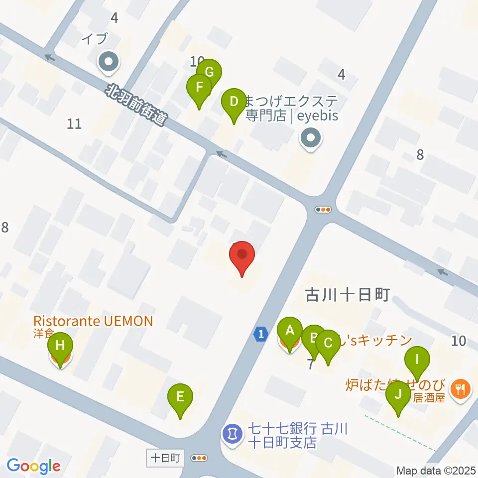 ソマキ・ミュージック周辺のファミレス・ファーストフード一覧地図