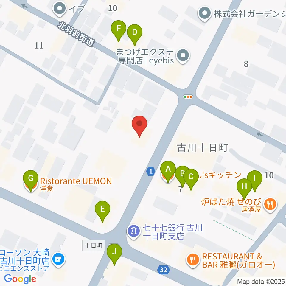 ソマキ・ミュージック周辺のファミレス・ファーストフード一覧地図