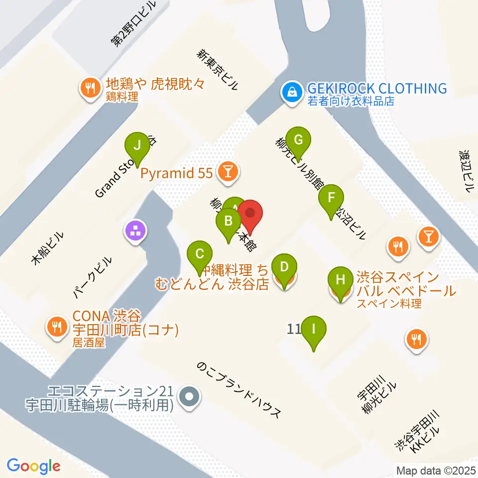 渋谷next records周辺のファミレス・ファーストフード一覧地図