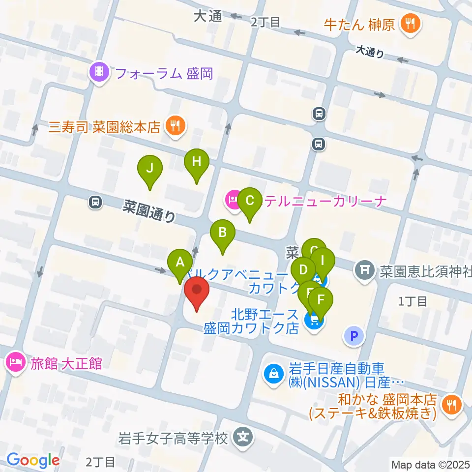 SOUND CHANNEL周辺のファミレス・ファーストフード一覧地図