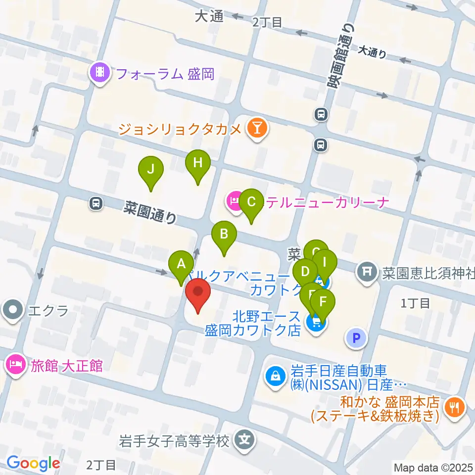 SOUND CHANNEL周辺のファミレス・ファーストフード一覧地図