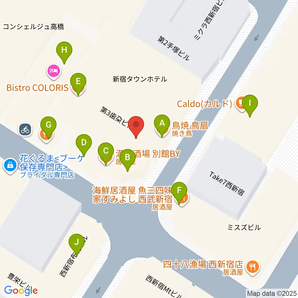 ガーデンシェッド周辺のファミレス・ファーストフード一覧地図