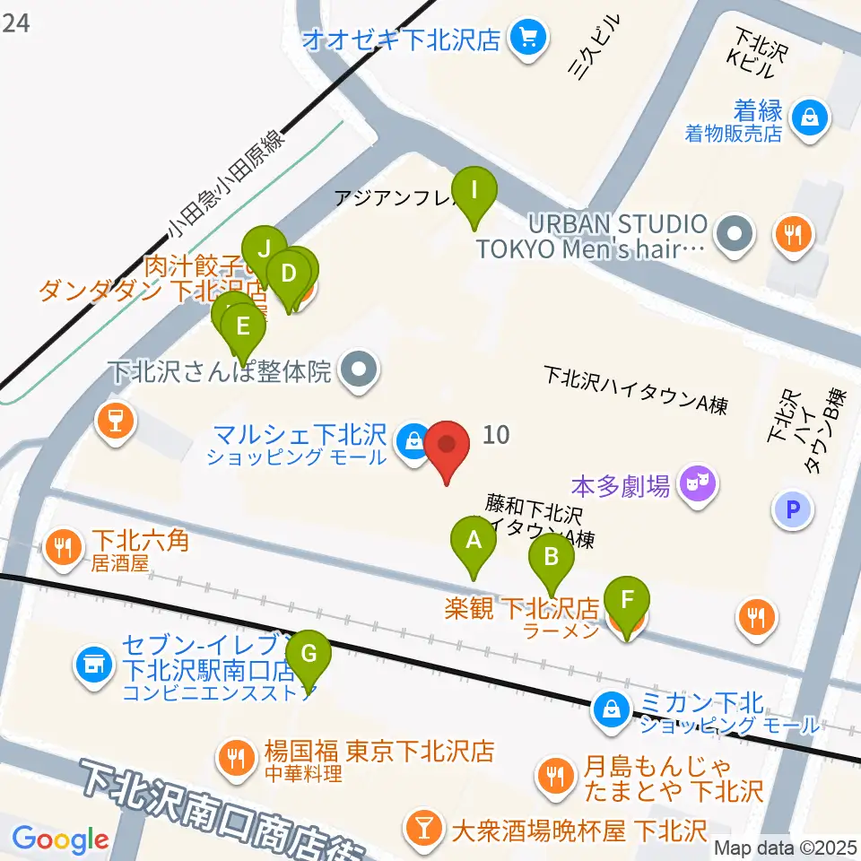 新宿レコード周辺のファミレス・ファーストフード一覧地図