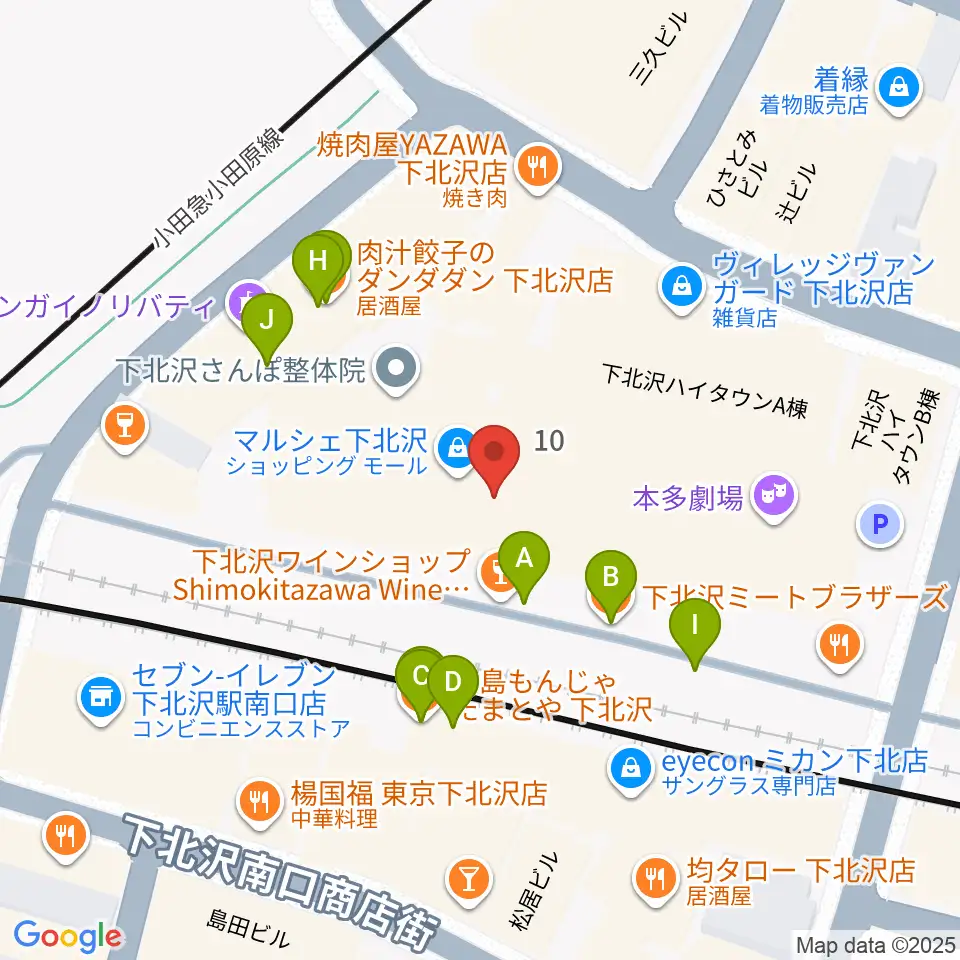 新宿レコード周辺のファミレス・ファーストフード一覧地図