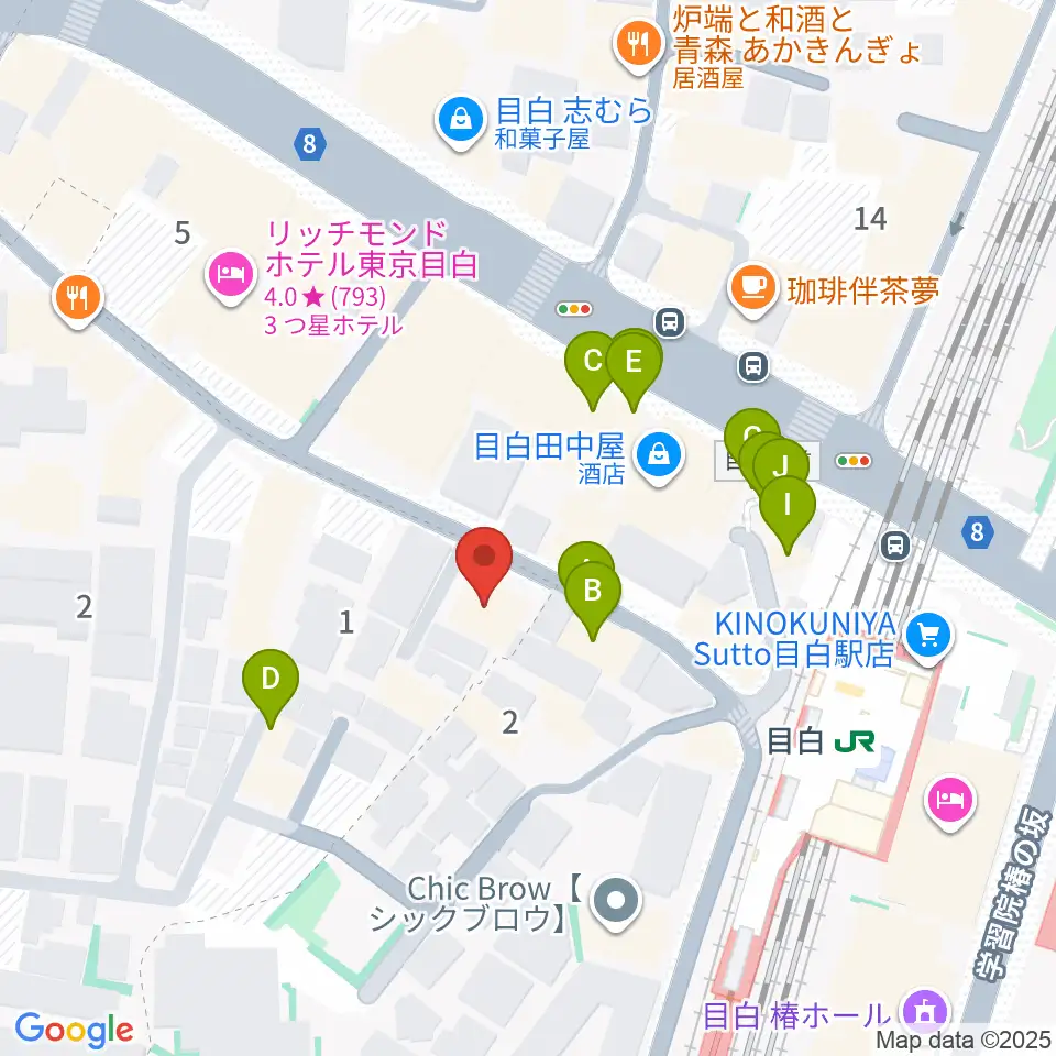 WORLD DISQUE周辺のファミレス・ファーストフード一覧地図
