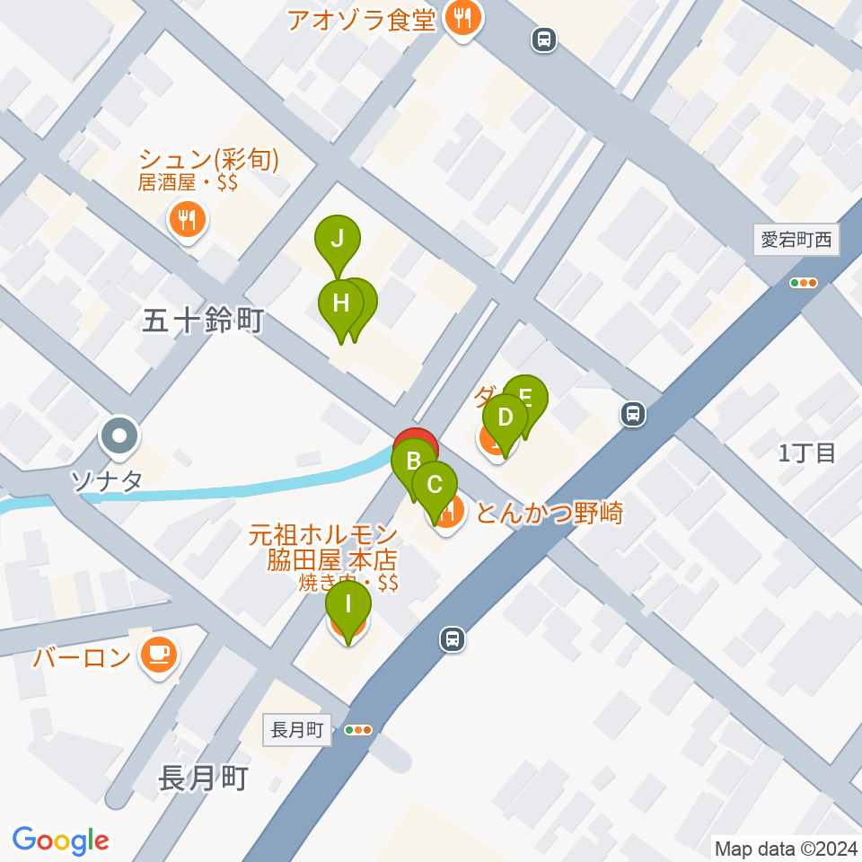 松阪ROCKERS CLUB周辺のファミレス・ファーストフード一覧地図