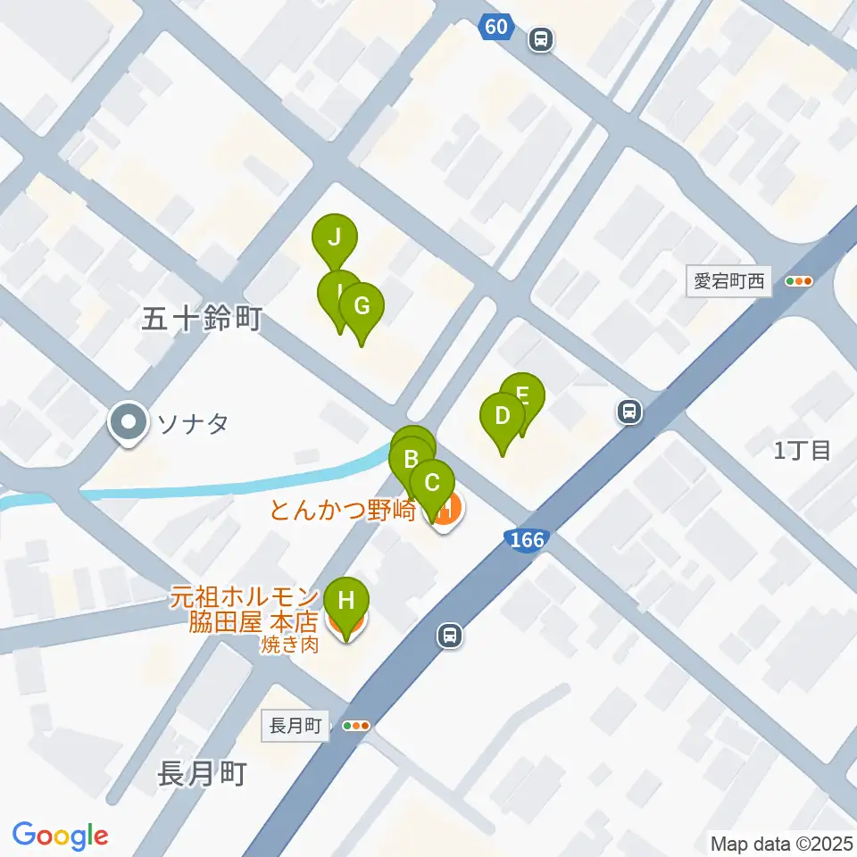 松阪ROCKERS CLUB周辺のファミレス・ファーストフード一覧地図