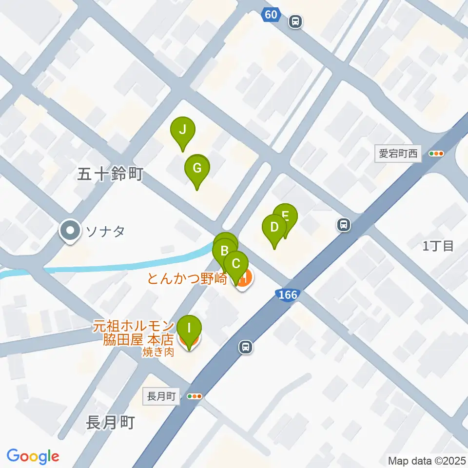 松阪ROCKERS CLUB周辺のファミレス・ファーストフード一覧地図