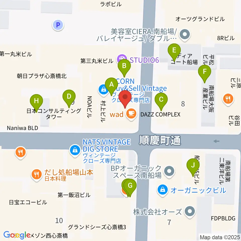ESPECIAL RECORDS周辺のファミレス・ファーストフード一覧地図