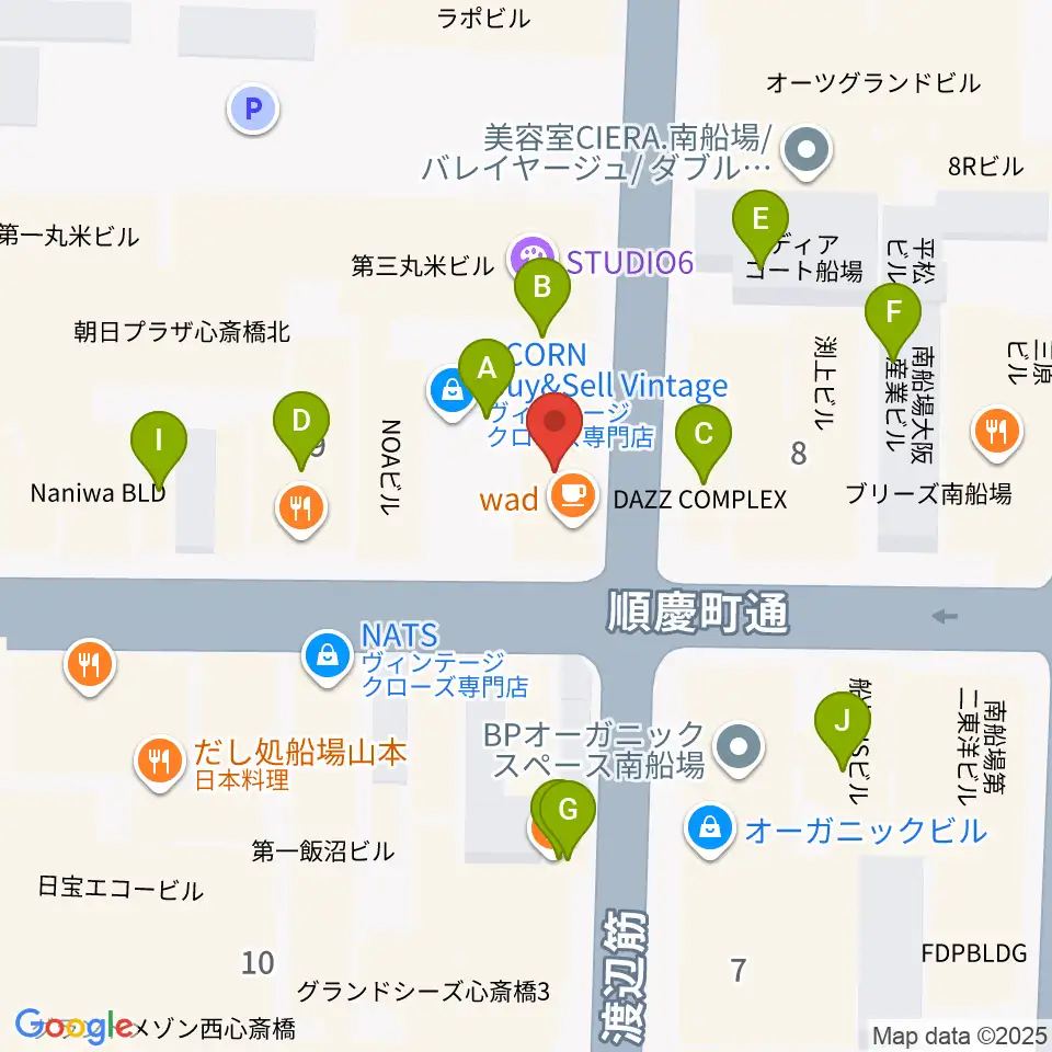 ESPECIAL RECORDS周辺のファミレス・ファーストフード一覧地図