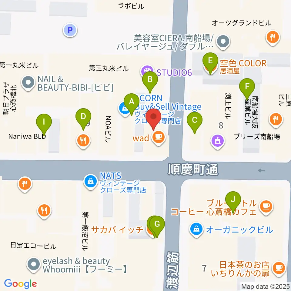 ESPECIAL RECORDS周辺のファミレス・ファーストフード一覧地図