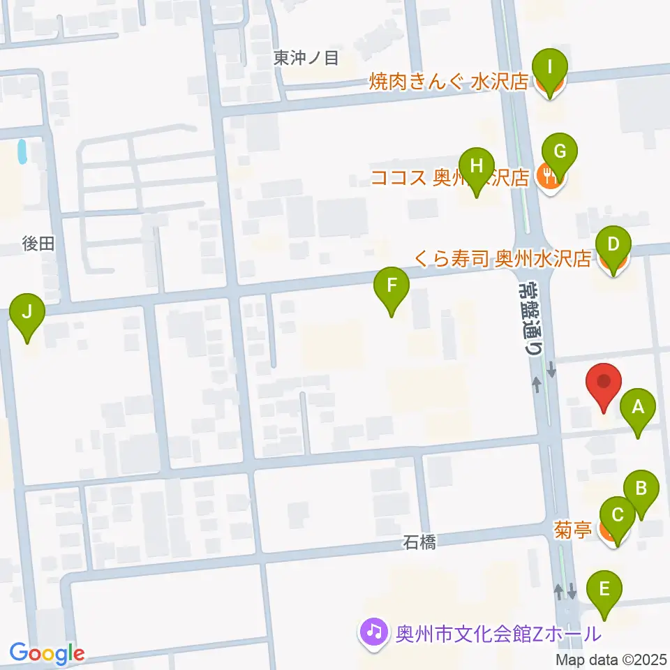 正時堂アテルイセンター周辺のファミレス・ファーストフード一覧地図