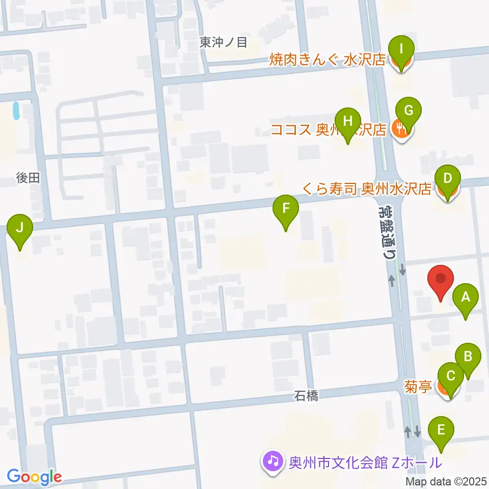 正時堂アテルイセンター周辺のファミレス・ファーストフード一覧地図