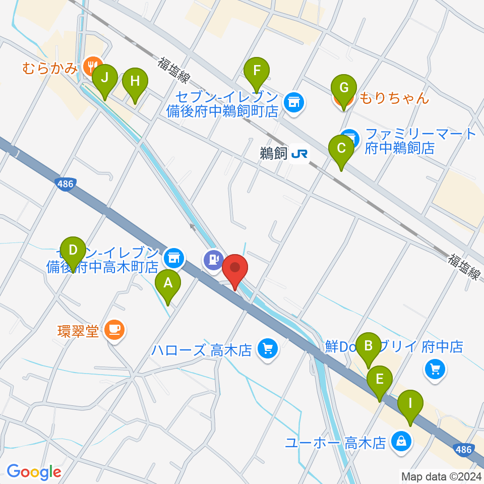 府中always周辺のファミレス・ファーストフード一覧地図