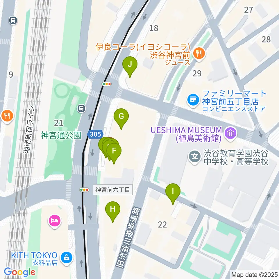 ハイファイ・レコード・ストア周辺のファミレス・ファーストフード一覧地図