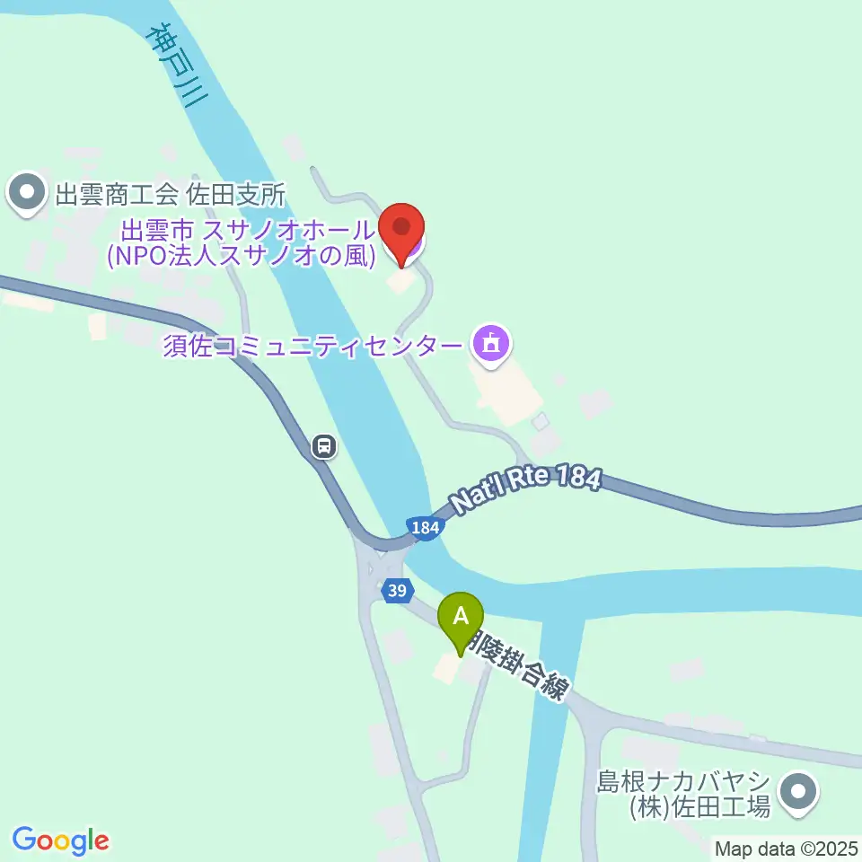 スサノオホール周辺のファミレス・ファーストフード一覧地図