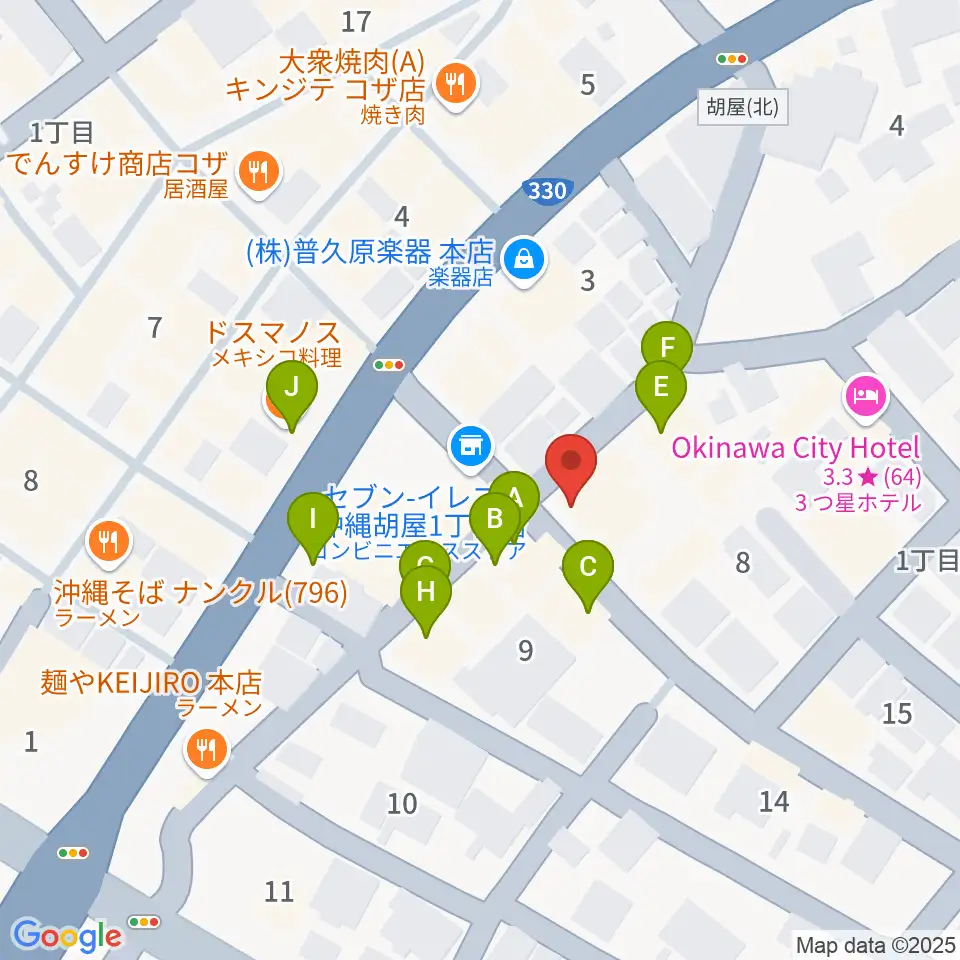 ZIGZAG周辺のファミレス・ファーストフード一覧地図