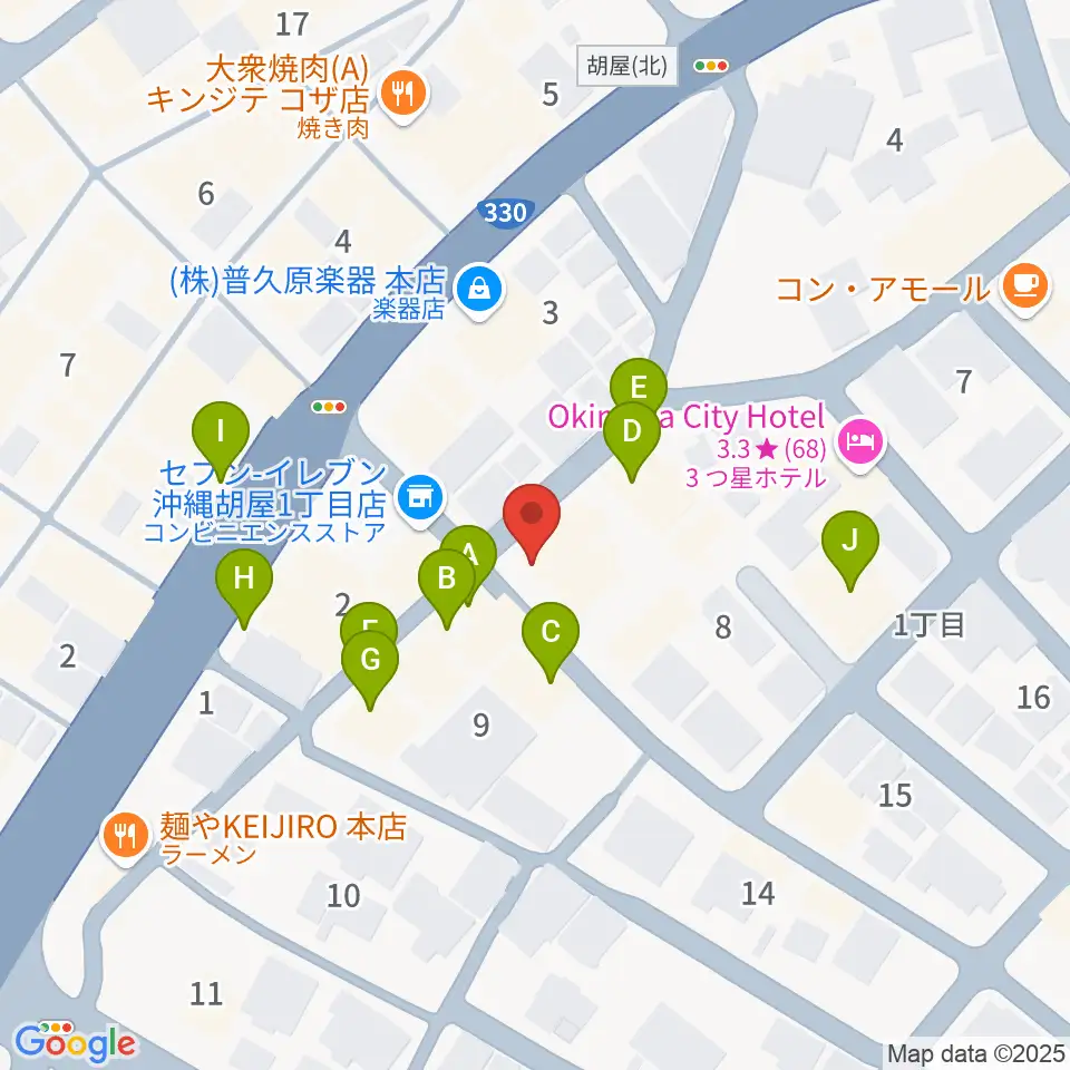 ZIGZAG周辺のファミレス・ファーストフード一覧地図