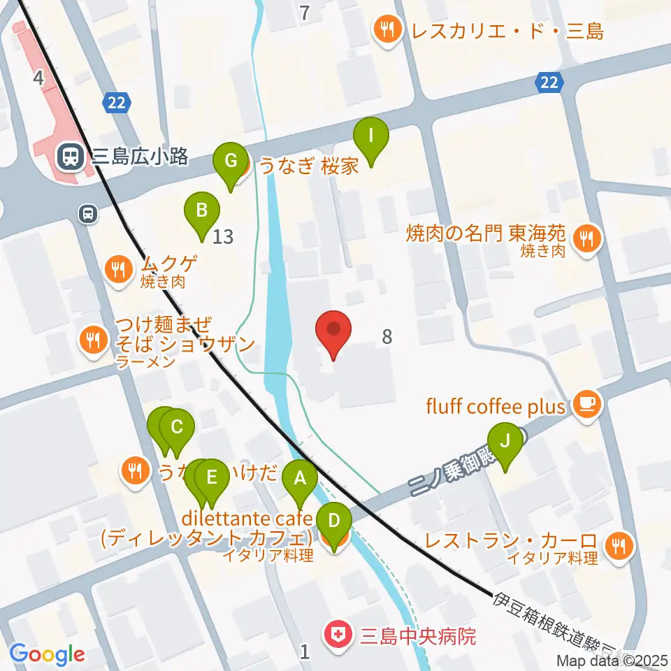 常林寺 白瀧観音堂ホール周辺のファミレス・ファーストフード一覧地図