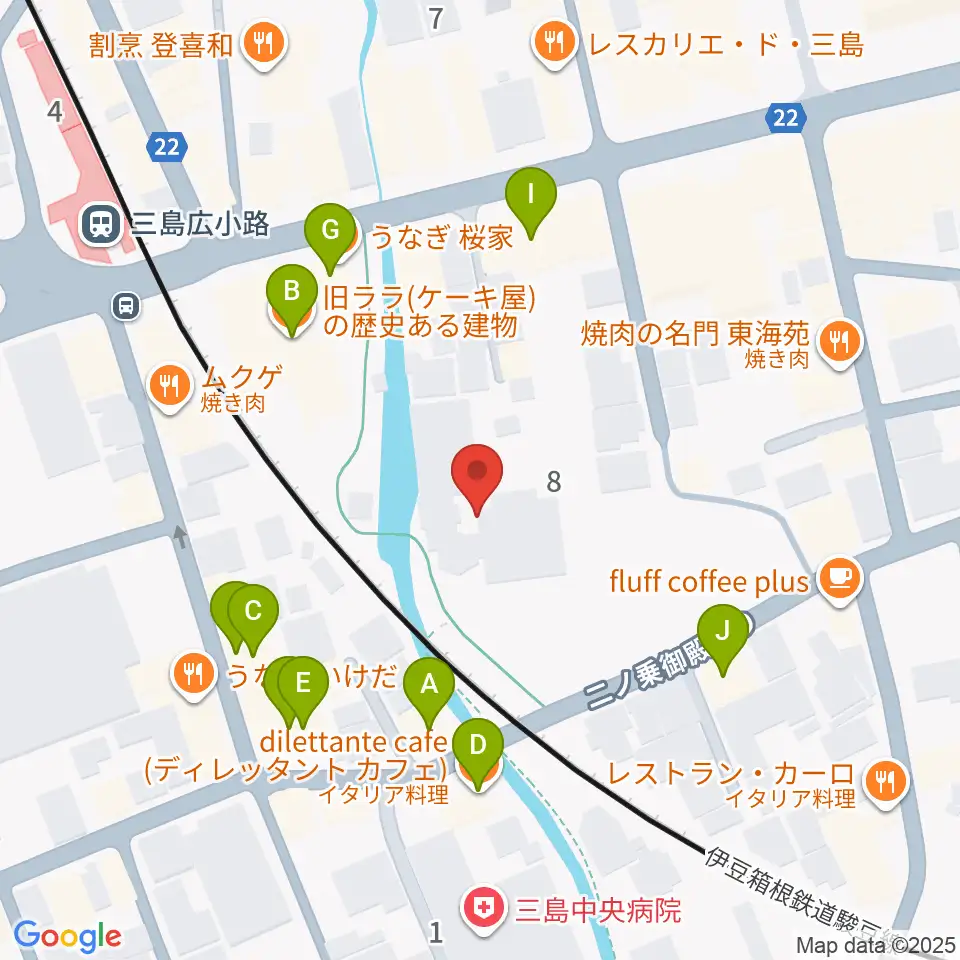 常林寺 白瀧観音堂ホール周辺のファミレス・ファーストフード一覧地図