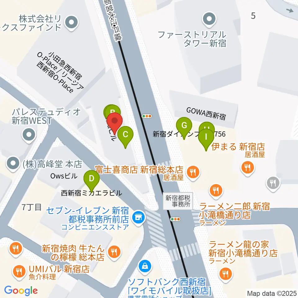 ナットレコード周辺のファミレス・ファーストフード一覧地図